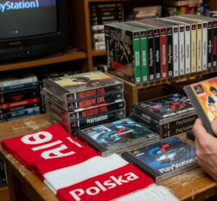 Kolekcja gier PS1 nadesłana przez czytelnika bloga Widownia Spot